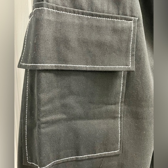 Wide Leg Cargo Pant - Black - Picture 8 of 12